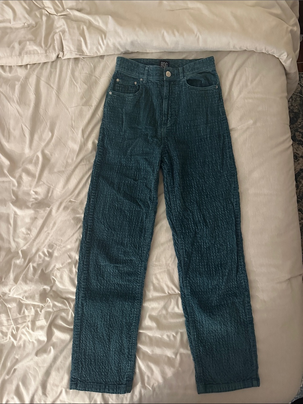 BDG Teal High Rise Baggy Corduroy Pants